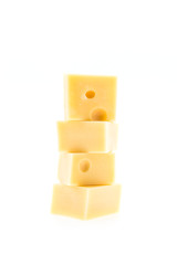 Cheese isolated on white