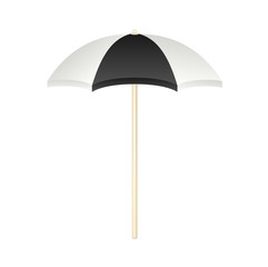 Beach umbrella in black and white design