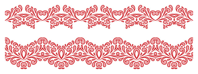 Set of seamless borders