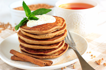 Buckwheat pancakes with banana