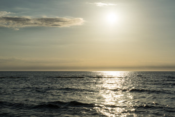 Fototapeta na wymiar reflection of the sun in the sea
