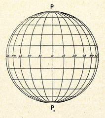 Orthographic projection (equatorial aspect)