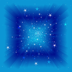 Vector sky background with lights and stars