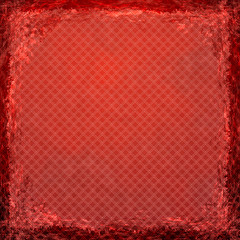 Red grunge background. Abstract vintage texture with frame and b