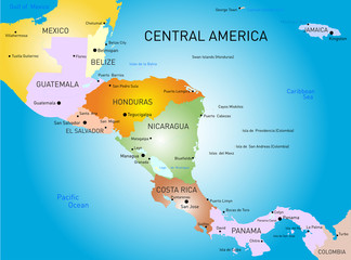 central america map