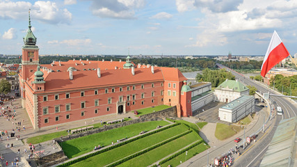 Royal Castle in Warsaw -Stitched Panorama - obrazy, fototapety, plakaty