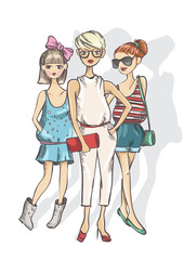 Three Fashion Girls