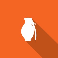 Long Shadow with the shape of a Grenade