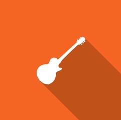 Long Shadow with the shape of a Guitar