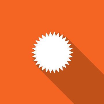 Long Shadow with an Icon of Spikey Circle