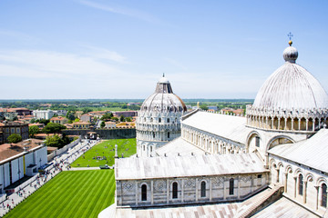 Fototapeta na wymiar Church view from the top of the Duomo of Pisa - Italy