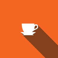 Long Shadow with an Icon of Cup and Saucer