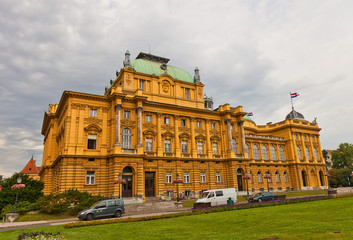 Fototapeta premium Croatian National Theatre (1895) in Zagreb, Croatia