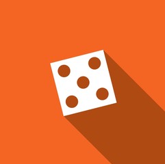 Long Shadow with an Icon of Dice