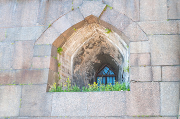 old architecture detail: loophole in the fortress