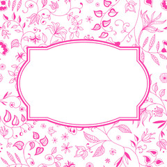 Floral Pattern Pink Background