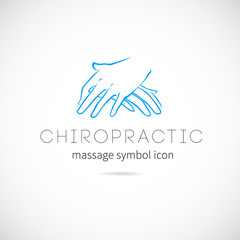 Chiropractic Massage Vector Concept Icon Symbol or Label