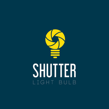 Shutter Light Bulb Abstract Symbol Icon