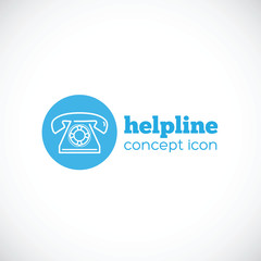 Helpline abstract concept icon or symbol