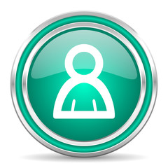 person green glossy web icon