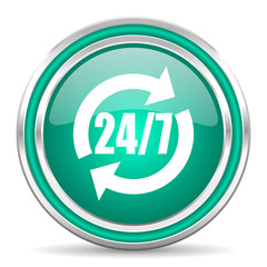 service green glossy web icon