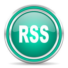 rss green glossy web icon