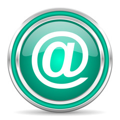 email green glossy web icon