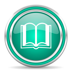 book green glossy web icon