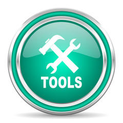 Fototapeta premium tools green glossy web icon