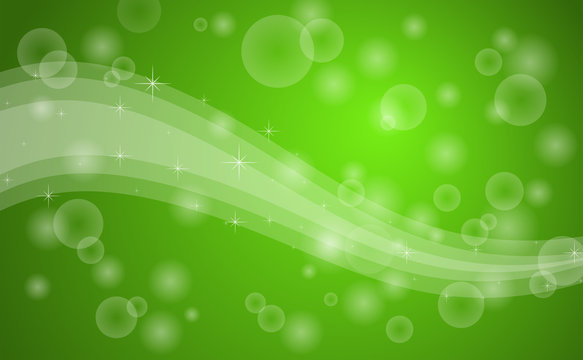 Green Bubbles Background