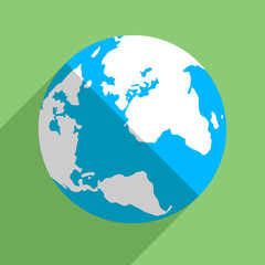 Earth globe flat icon