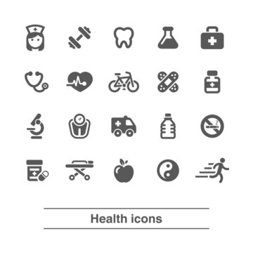 Health icons set.