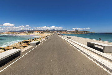 Beach landscape in Tarifa, Spain. - obrazy, fototapety, plakaty