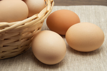fresh brown eggs