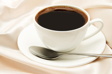 Obraz na płótnie Canvas White coffee cup