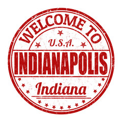 Welcome to Indianapolis stamp