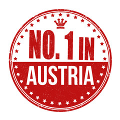 Number one in Austria stamp
