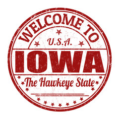 Welcome to Iowa stamp