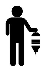 Homme une lanterne à la main