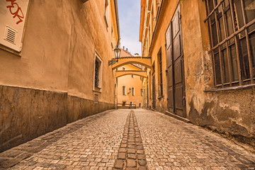 Fototapeta premium Pedestrian alley in Prague