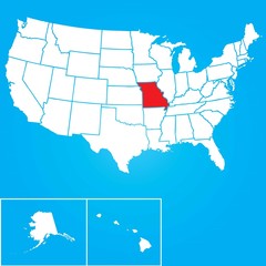 Illustration of the United States of America State - Missouri