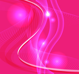 Wave line burst light pink background