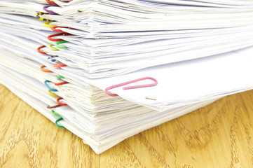 Sheet separated from stack of account