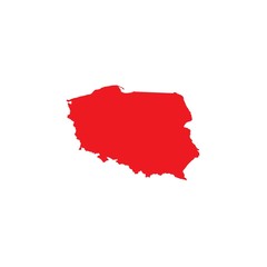 Illustrated Shape of the Country of Poland