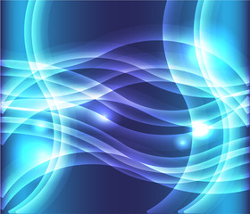 Waves of blue background vector