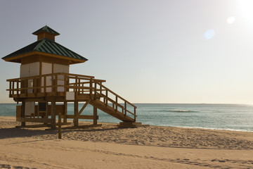 Lifeguard hut in Sunny Isles Beach, Florida