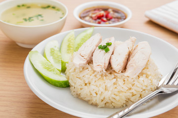 Hainan chicken with rice