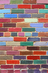 Painted brick wall - Boulder (Colorado) 