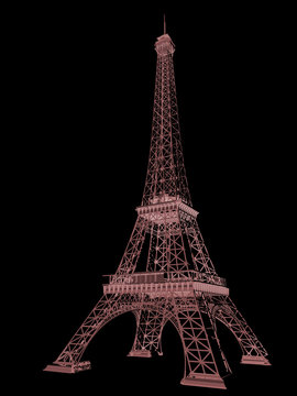 3d Eiffel Tower render
