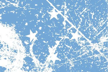 Illustration of a decayted flag of Micronesia